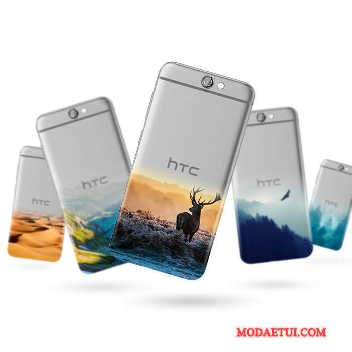 Futerał Htc One A9 Relief Przezroczysty Szary, Etui Htc One A9 Ochraniacz Cienkie Nubuku