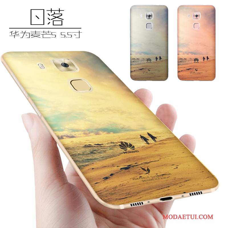 Futerał Huawei G9 Plus Miękki Na Telefon Anti-fall, Etui Huawei G9 Plus Kreatywne Tendencja Żółty