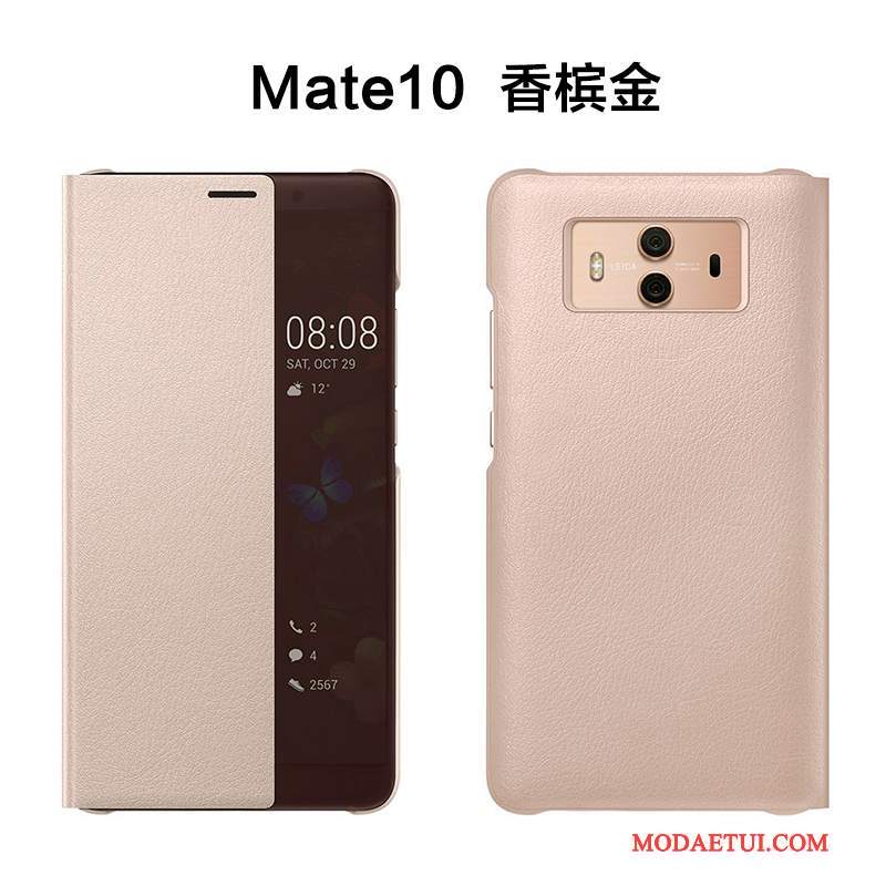 Futerał Huawei Mate 10 Ochraniacz Anti-fall Złoto, Etui Huawei Mate 10 Skóra Na Telefon