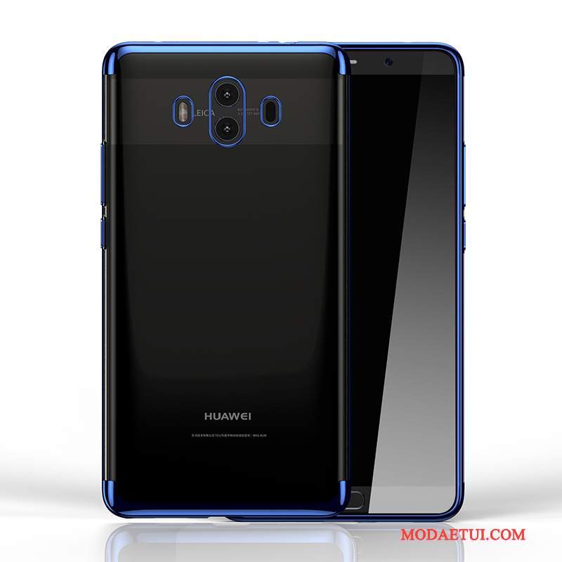 Futerał Huawei Mate 10 Pro Silikonowe Przezroczysty Niebieski, Etui Huawei Mate 10 Pro Modna Marka Anti-fall