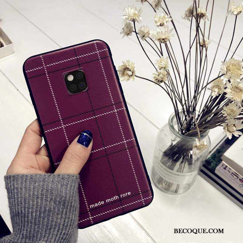 Futerał Huawei Mate 20 Pro Ochraniacz Anti-fall Purpurowy, Etui Huawei Mate 20 Pro Miękki Tendencja Cienka