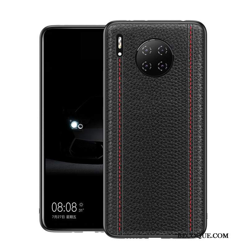 Futerał Huawei Mate 30 Pro Skóra Na Telefon Wysoki Koniec, Etui Huawei Mate 30 Pro Torby Anti-fall Czarny