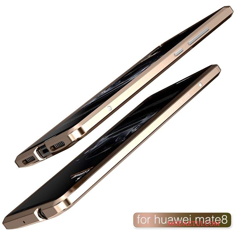 Futerał Huawei Mate 8 Metal Jasny Złoto, Etui Huawei Mate 8 Ochraniacz Granicana Telefon