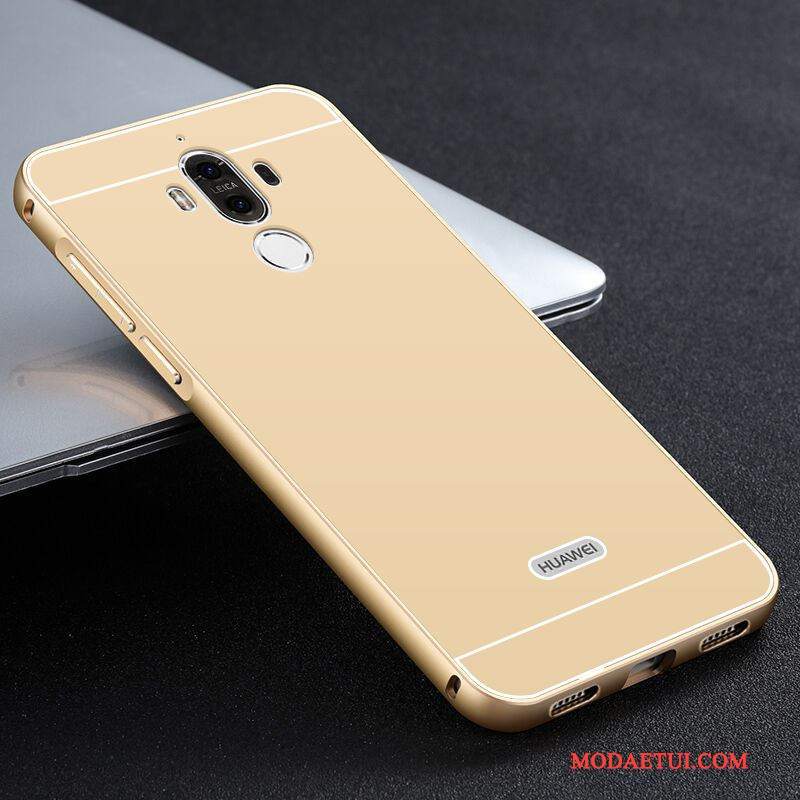 Futerał Huawei Mate 9 Metal Złoto Siatkowe, Etui Huawei Mate 9 Granicana Telefon