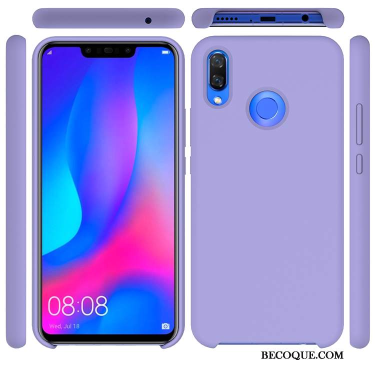 Futerał Huawei P Smart 2019 Silikonowe Na Telefon Młodzież, Etui Huawei P Smart 2019 Jednolity Kolor Purpurowy