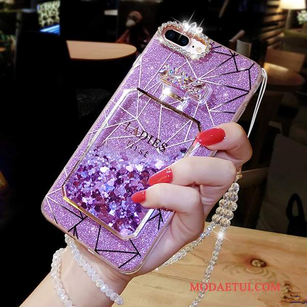 Futerał Huawei P10 Rhinestone Anti-fall Purpurowy, Etui Huawei P10 Kreatywne Quicksand Tendencja