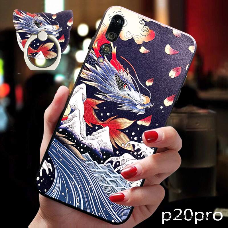 Futerał Huawei P20 Pro Ochraniacz Tendencja Smok, Etui Huawei P20 Pro Torby Anti-fall Niebieski