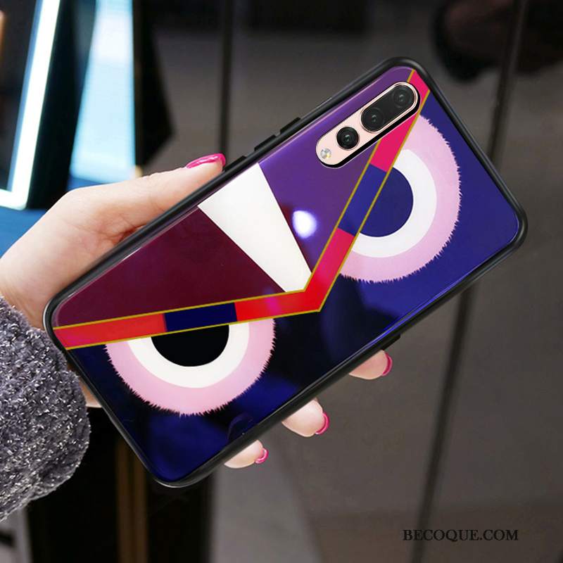 Futerał Huawei P20 Pro Torby Szkło Lustro, Etui Huawei P20 Pro Kreatywne Fioletowy Tendencja