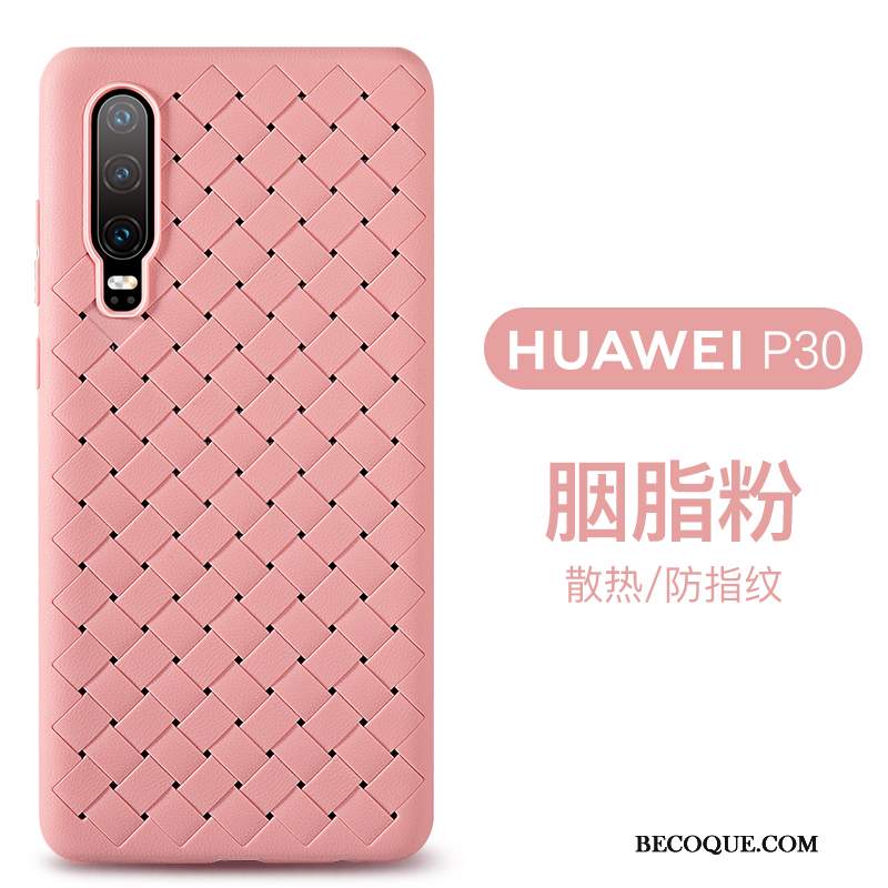 Futerał Huawei P30 Miękki Oddychające Różowe, Etui Huawei P30 Silikonowe Biznes Anti-fall