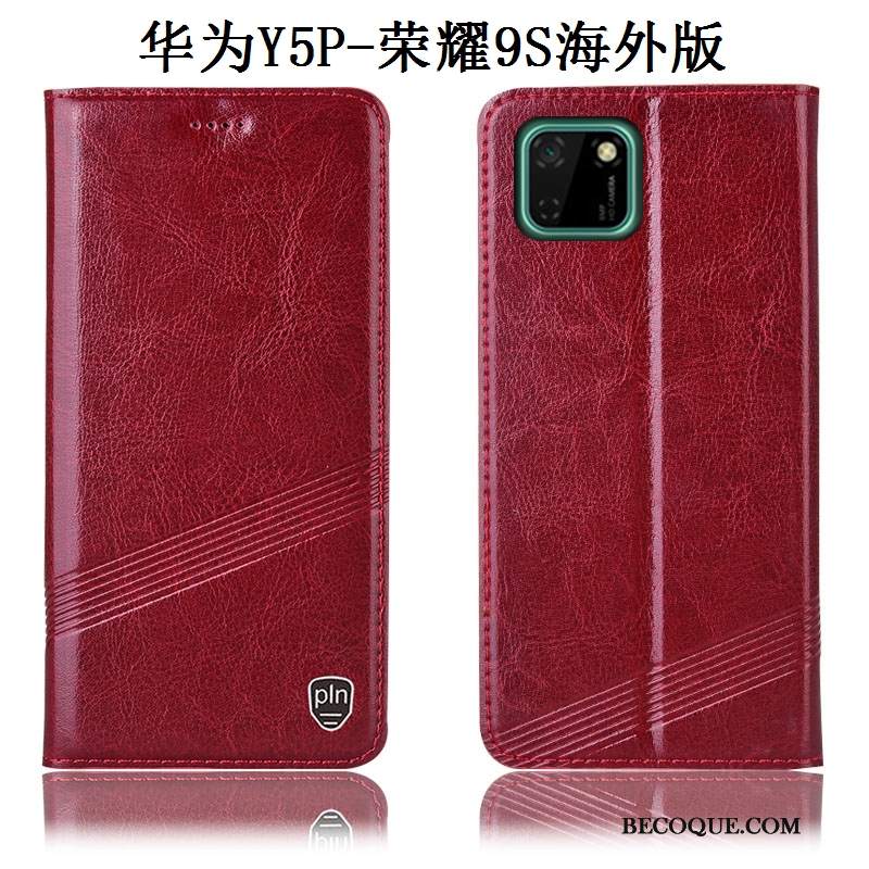 Futerał Huawei Y5p Ochraniacz Czerwonyna Telefon, Etui Huawei Y5p Skóra Anti-fall
