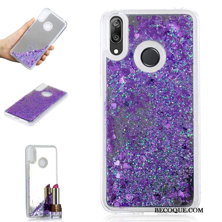 Futerał Huawei Y7 2019 Na Telefon Purpurowy, Etui Huawei Y7 2019 Tendencja Quicksand