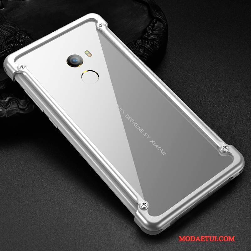 Futerał Mi Mix 2 Metal Mały Srebro, Etui Mi Mix 2 Torby Osobowość Tendencja