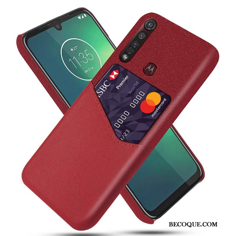 Futerał Moto G8 Plus Skóra Na Telefon Chłodna, Etui Moto G8 Plus Ochraniacz Wzór Biznes