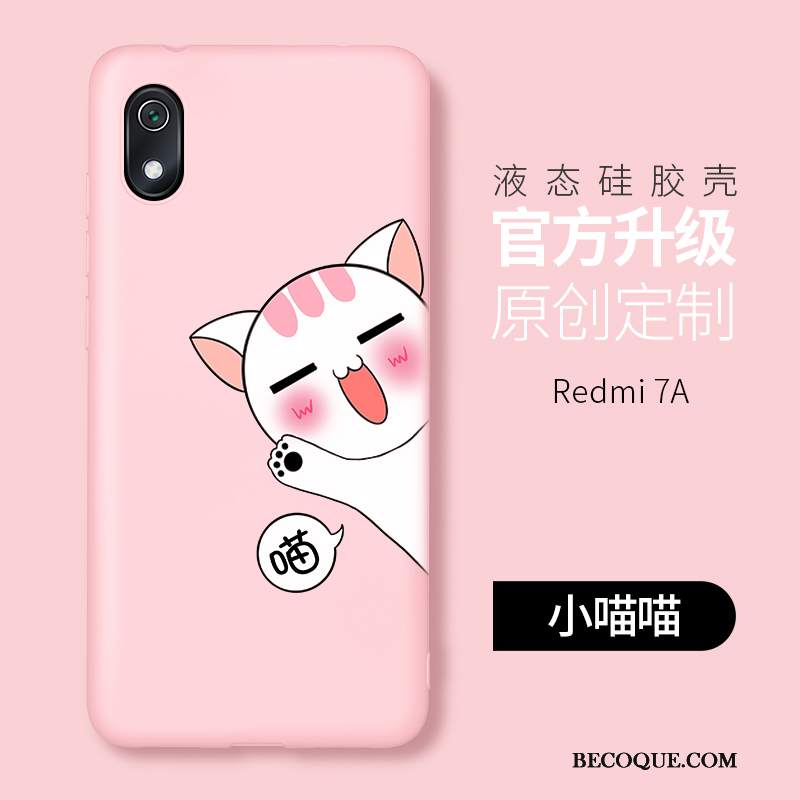 Futerał Redmi 7a Miękki Osobowość Czerwony, Etui Redmi 7a Silikonowe Na Telefon Różowe