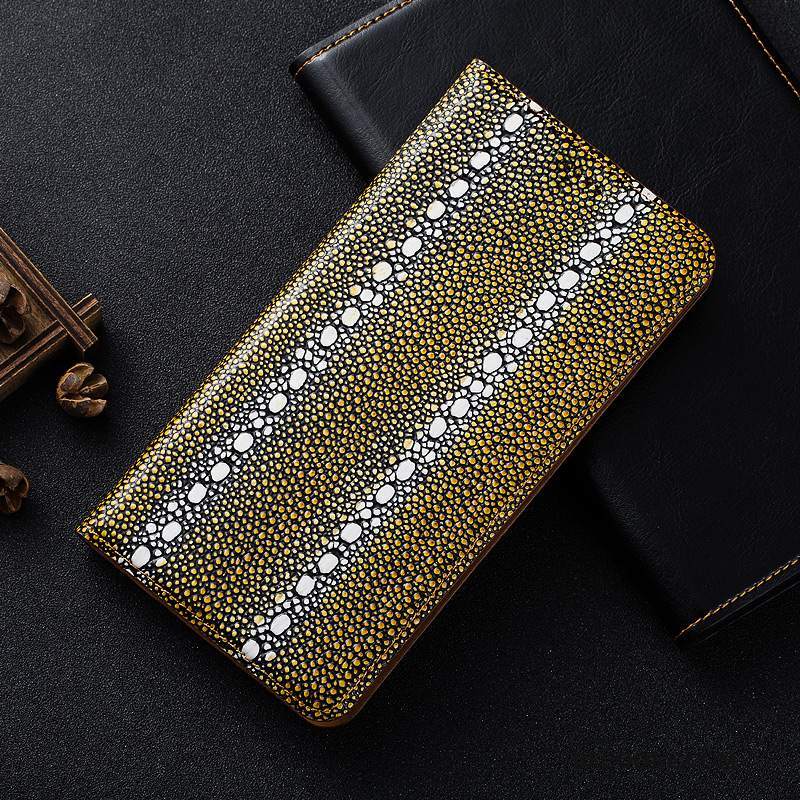 Futerał Samsung Galaxy A20s Skóra Perłana Telefon, Etui Samsung Galaxy A20s Ochraniacz Złoto Wzór