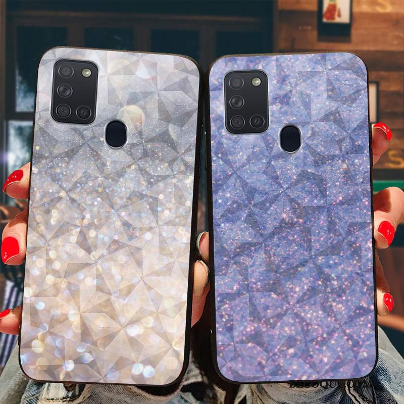 Futerał Samsung Galaxy A21s Torby Czerwony Netto Szary, Etui Samsung Galaxy A21s Moda Anti-fallna Telefon