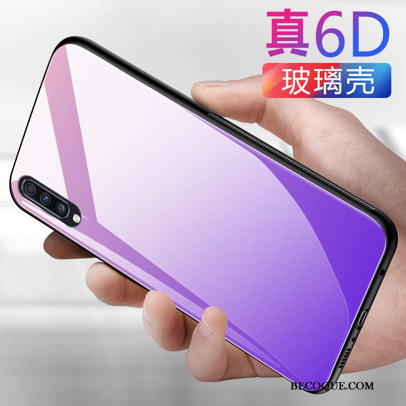 Futerał Samsung Galaxy A50 Silikonowe Jednolity Kolor Purpurowy, Etui Samsung Galaxy A50 Torby Antypoślizgowe Anti-fall