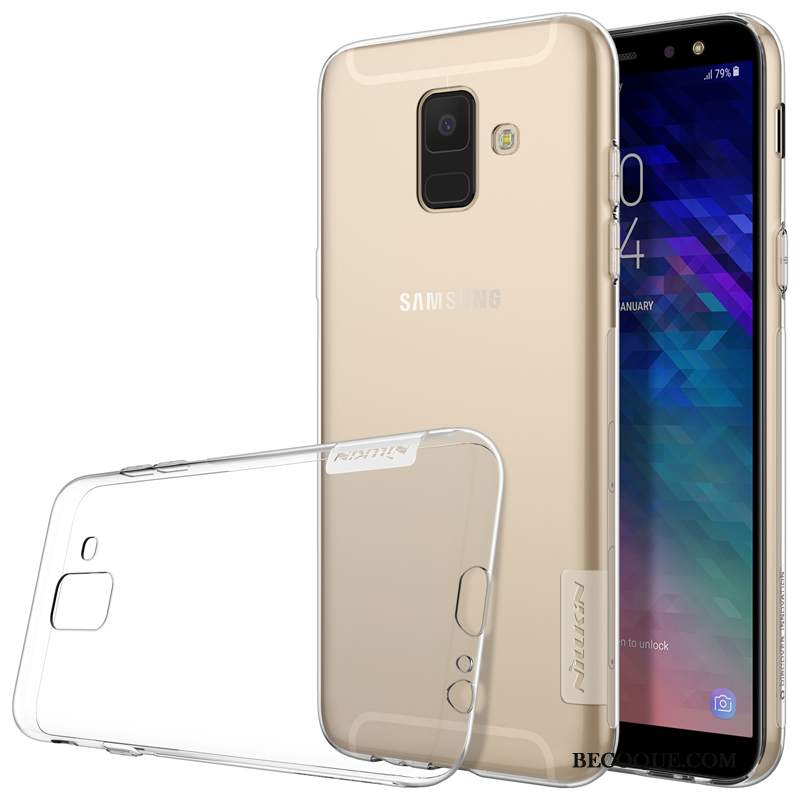 Futerał Samsung Galaxy A6 Ochraniacz Na Telefon Anti-fall, Etui Samsung Galaxy A6 Miękki Antypoślizgowe Przezroczysty