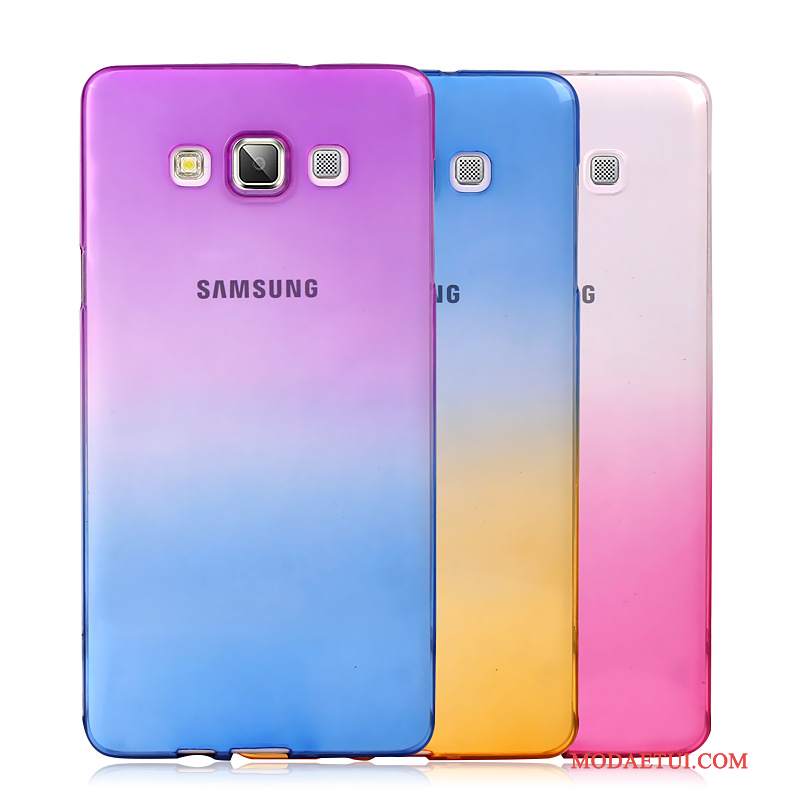 Futerał Samsung Galaxy A7 2015 Ochraniacz Na Telefon Gradient, Etui Samsung Galaxy A7 2015 Kolor Przezroczysty Anti-fall