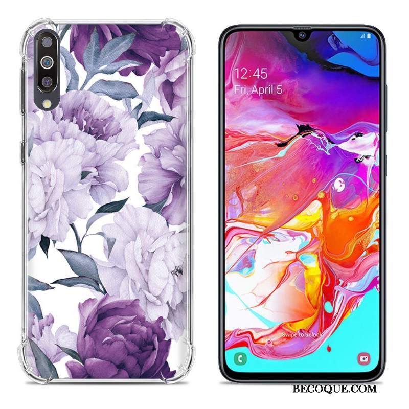 Futerał Samsung Galaxy A70 Kolor Purpurowyna Telefon, Etui Samsung Galaxy A70 Ochraniacz Anti-fall Balon