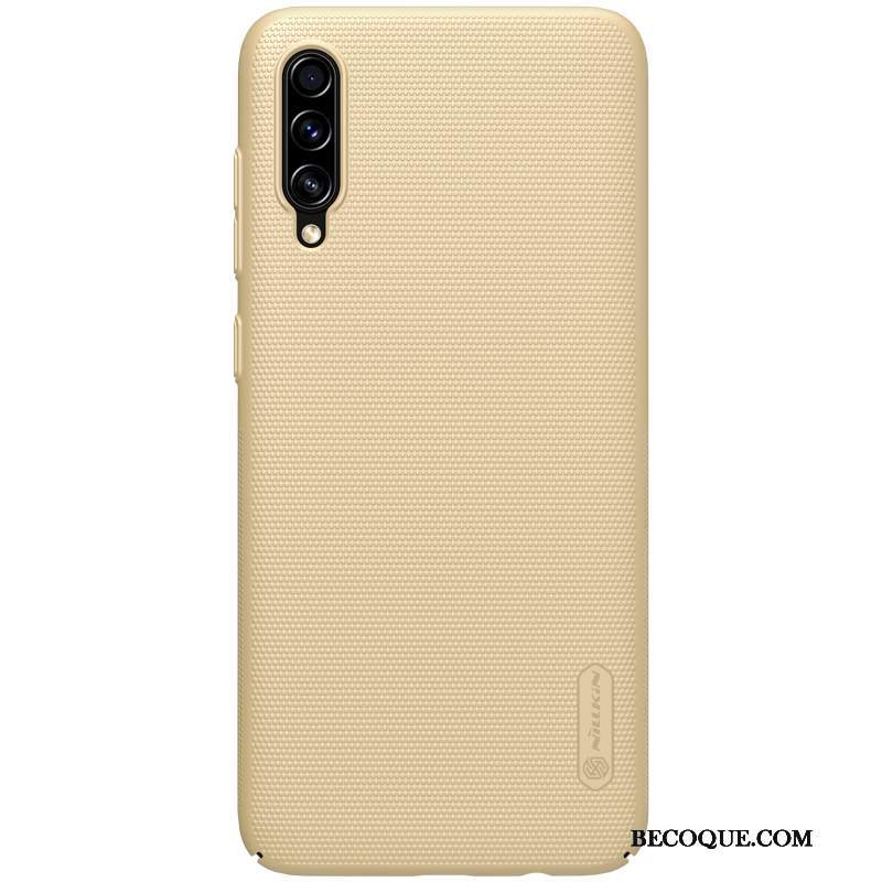 Futerał Samsung Galaxy A70s Wspornik Nubuku Złoto, Etui Samsung Galaxy A70s Ochraniacz Anti-fallna Telefon