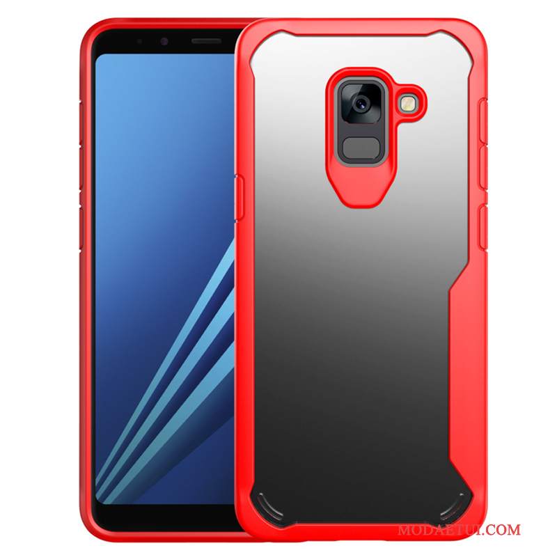 Futerał Samsung Galaxy A8+ Ochraniacz Przezroczystyna Telefon, Etui Samsung Galaxy A8+ Miękki Czerwony Balon