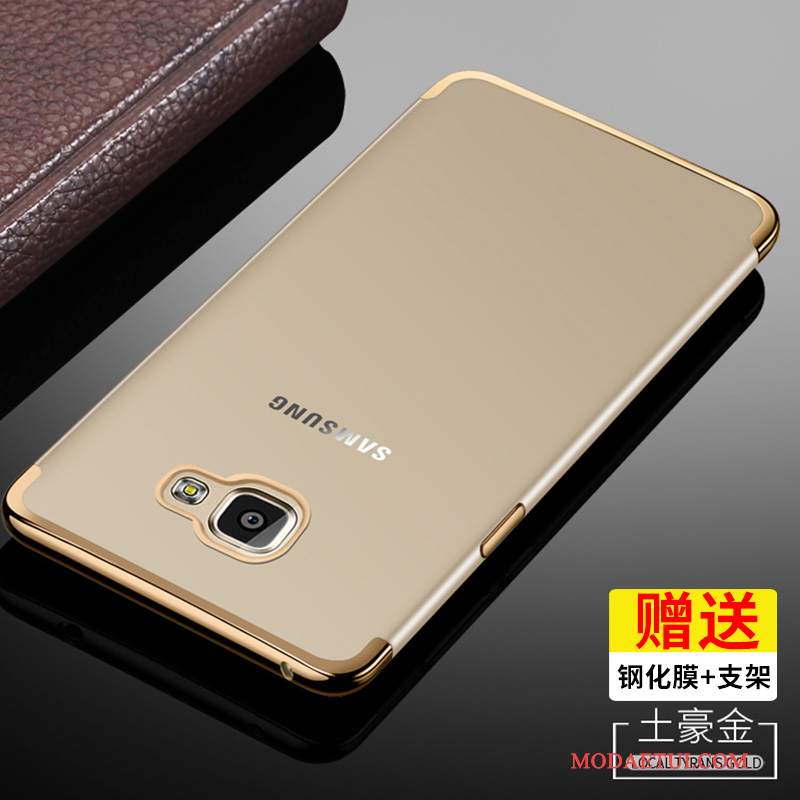 Futerał Samsung Galaxy A9 Silikonowe Przezroczysty Złoto, Etui Samsung Galaxy A9 Miękki Wysokina Telefon