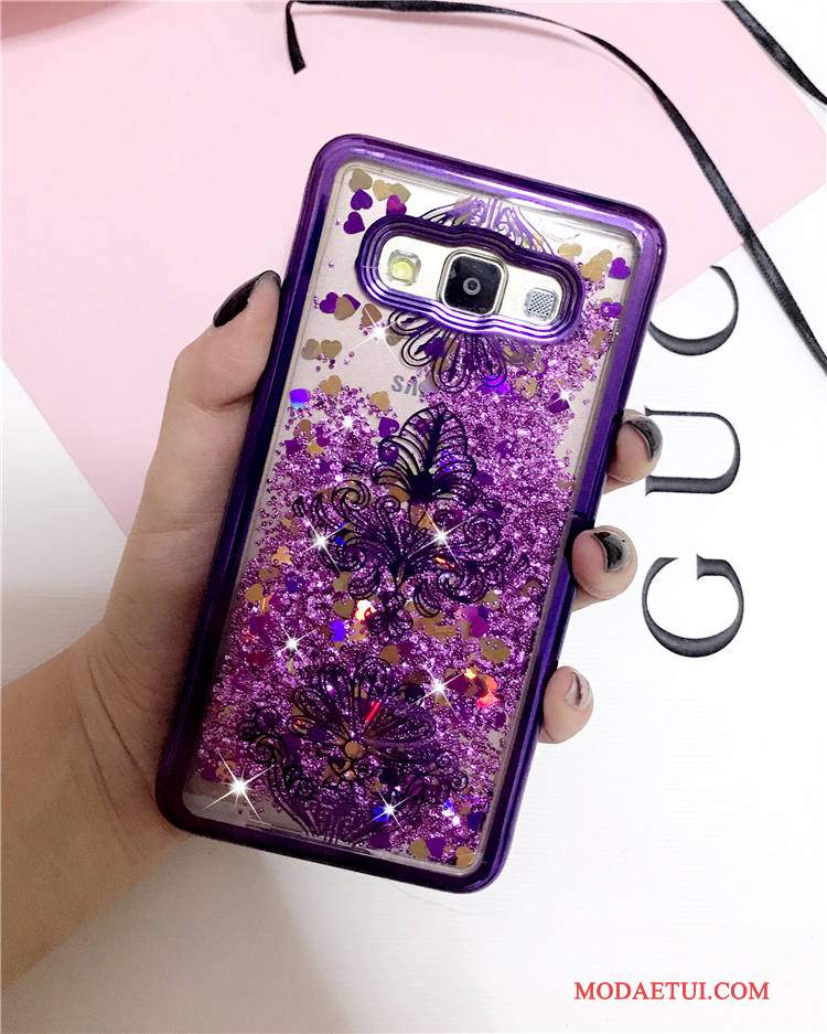 Futerał Samsung Galaxy J3 2015 Kwiaty Niebieski Liquid, Etui Samsung Galaxy J3 2015 Miękki Bicolored Wiatr