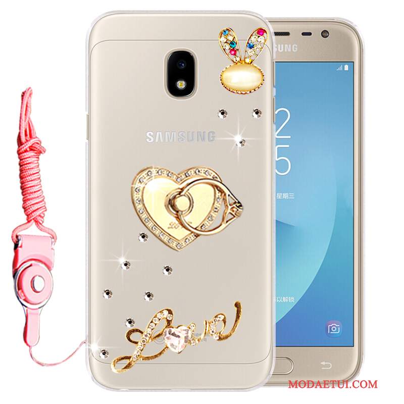 Futerał Samsung Galaxy J3 2017 Silikonowe Anti-fall Złoto, Etui Samsung Galaxy J3 2017 Ochraniacz Na Telefon