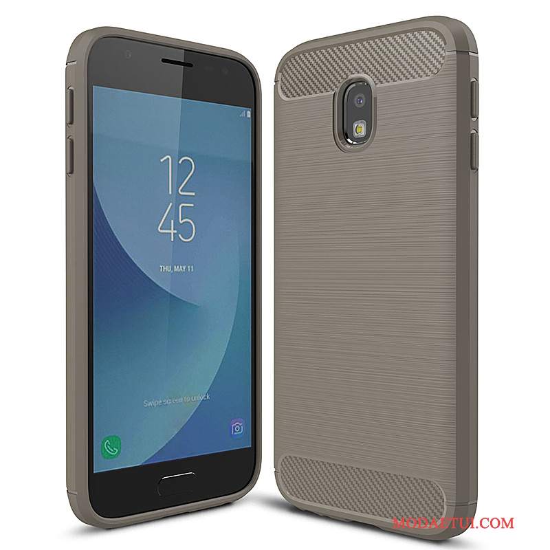 Futerał Samsung Galaxy J7 2017 Silikonowe Szary, Etui Samsung Galaxy J7 2017 Ochraniacz