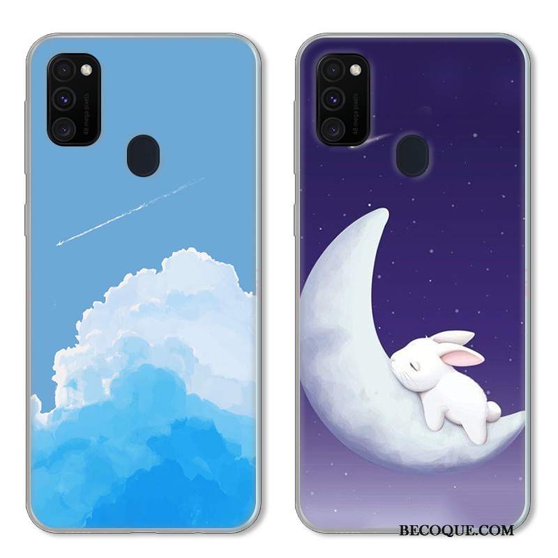 Futerał Samsung Galaxy M30s Ochraniacz Mały Tendencja, Etui Samsung Galaxy M30s Świeży Niebieski