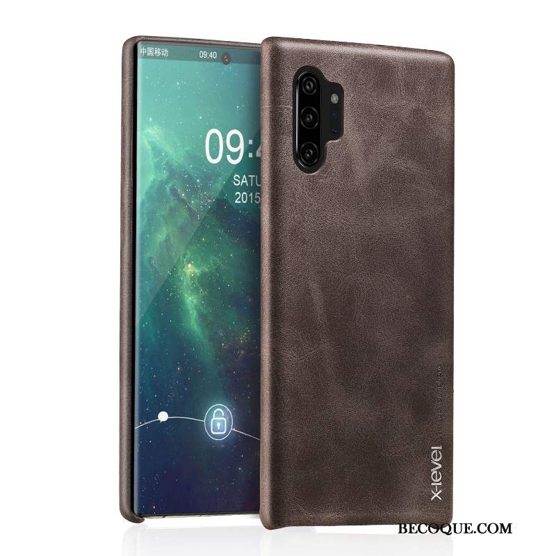 Futerał Samsung Galaxy Note 10+ Ochraniacz Ciemno Anti-fall, Etui Samsung Galaxy Note 10+ Skóra Na Telefon