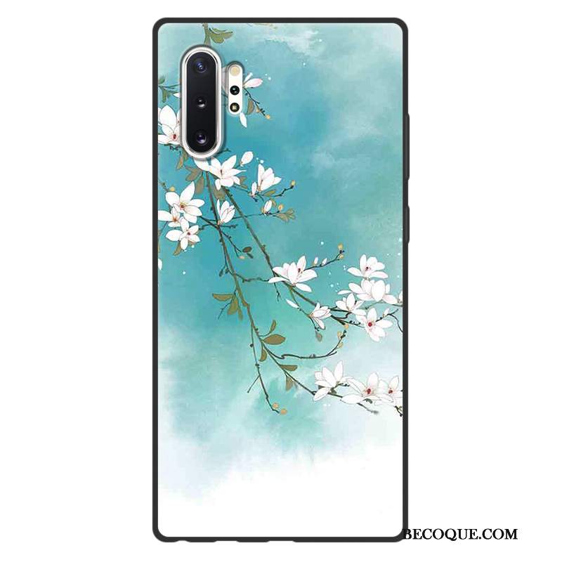 Futerał Samsung Galaxy Note 10+ Vintage Zielony Chiński Styl, Etui Samsung Galaxy Note 10+ Ochraniacz Anti-fall Sztuka