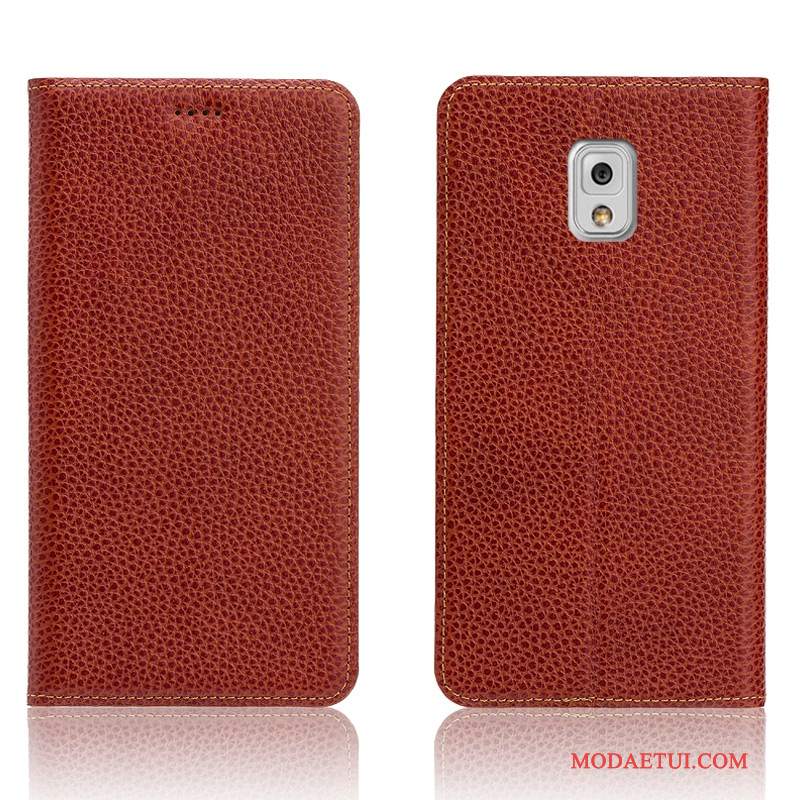 Futerał Samsung Galaxy Note 3 Ochraniacz Na Telefon Litchi, Etui Samsung Galaxy Note 3 Skóra