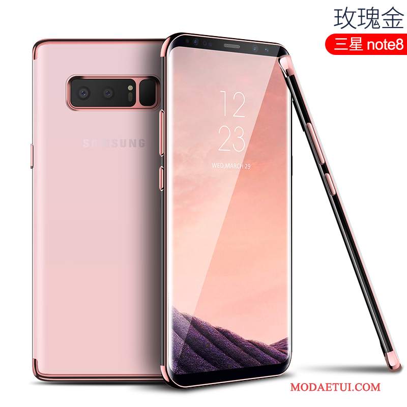 Futerał Samsung Galaxy Note 8 Miękki Na Telefon Anti-fall, Etui Samsung Galaxy Note 8 Kreatywne Przezroczysty Różowe