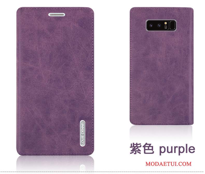 Futerał Samsung Galaxy Note 8 Miękki Na Telefon Purpurowy, Etui Samsung Galaxy Note 8 Skóra