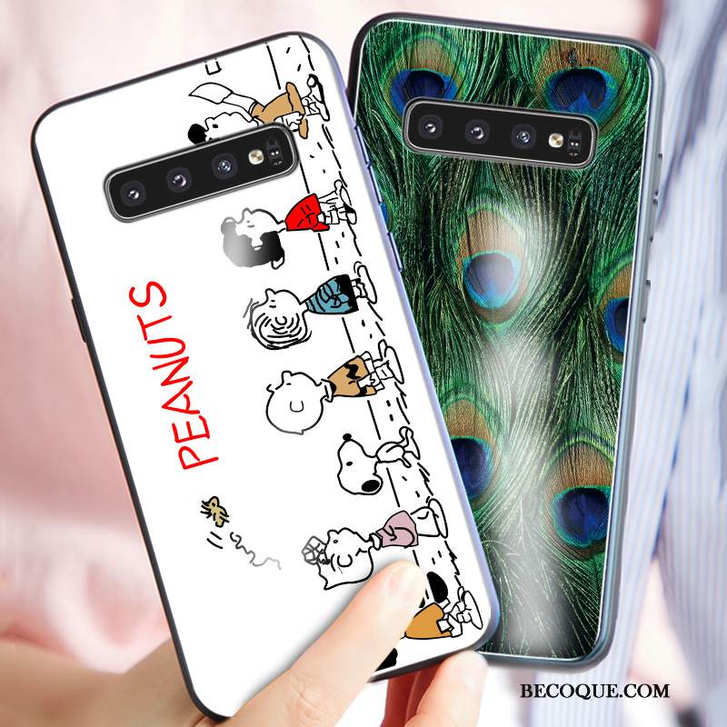 Futerał Samsung Galaxy S10+ Moda Szkłona Telefon, Etui Samsung Galaxy S10+ Miękki Tendencja Anti-fall