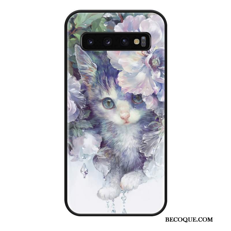 Futerał Samsung Galaxy S10+ Ochraniacz Kotek Modna Marka, Etui Samsung Galaxy S10+ Vintage Wiatr Anti-fall