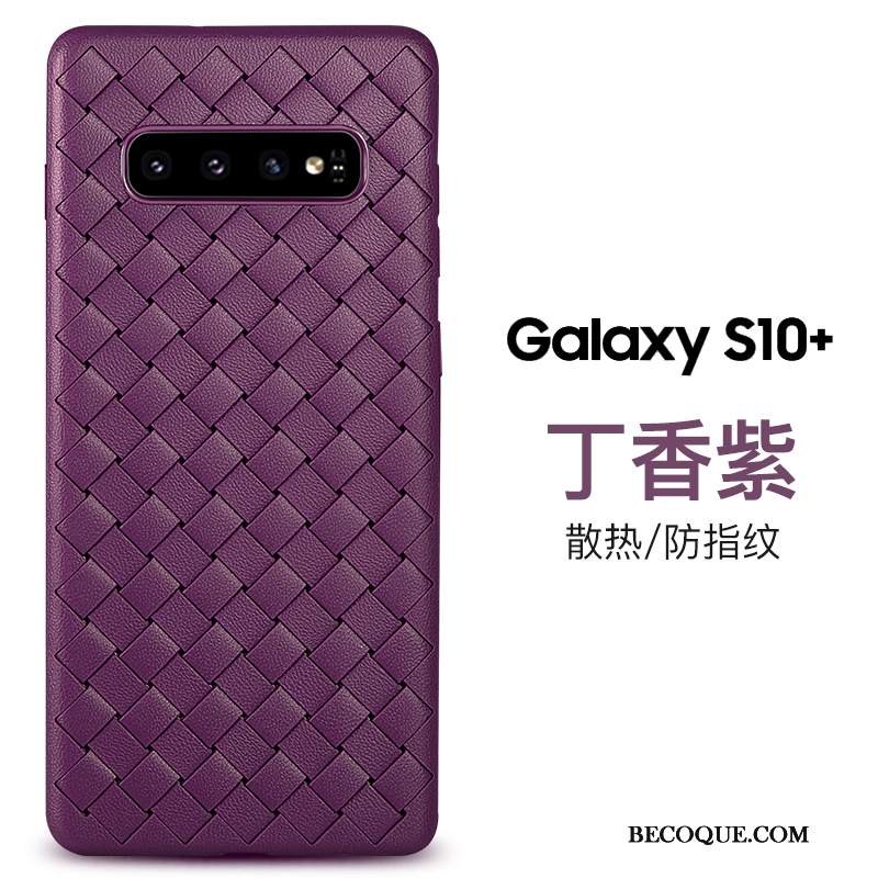 Futerał Samsung Galaxy S10+ Ochraniacz Osobowość Modna Marka, Etui Samsung Galaxy S10+ Skóra Przeplatane Anti-fall