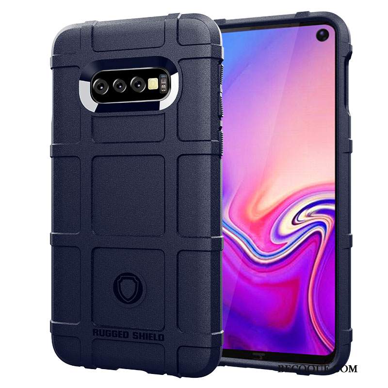 Futerał Samsung Galaxy S10+ Silikonowe Antypoślizgowe Nubuku, Etui Samsung Galaxy S10+ Miękki Niebieski Chłodzenie