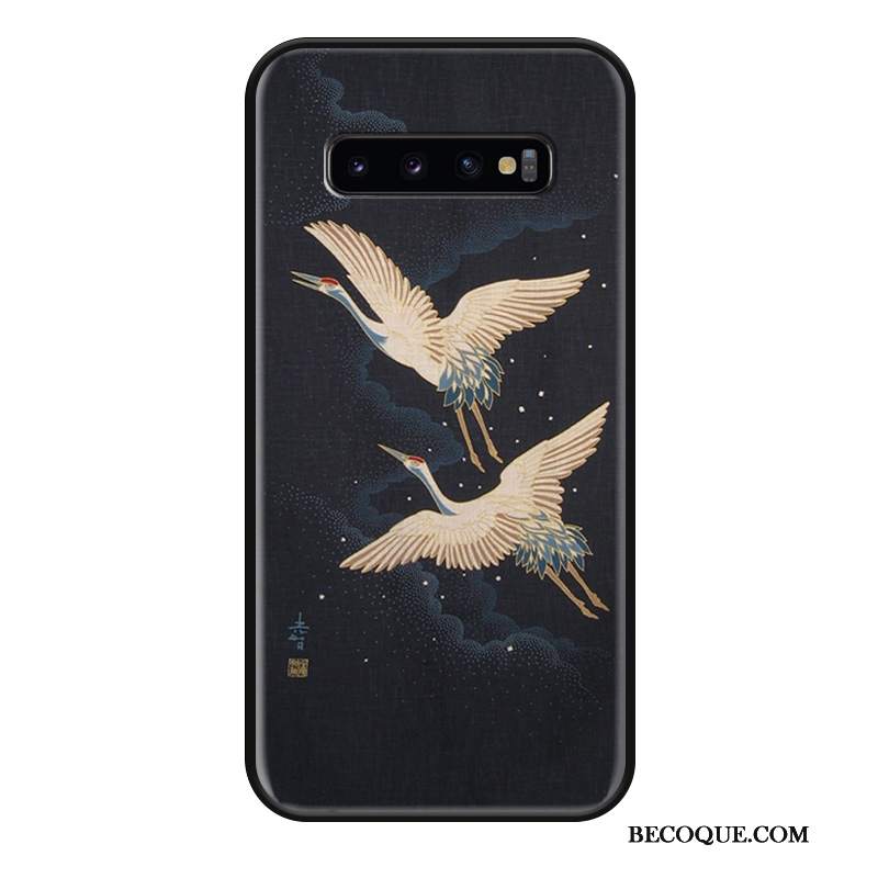 Futerał Samsung Galaxy S10 Vintage Anti-fall Osobowość, Etui Samsung Galaxy S10 Torby Czarnyna Telefon