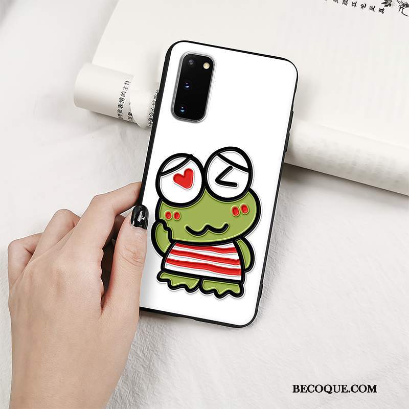 Futerał Samsung Galaxy S20 Miękki Żaba Tendencja, Etui Samsung Galaxy S20 Relief Piękny Nubuku