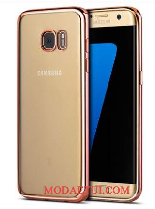 Futerał Samsung Galaxy S6 Edge + Silikonowe Różowena Telefon, Etui Samsung Galaxy S6 Edge + Miękki