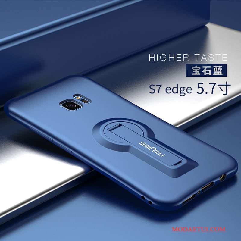 Futerał Samsung Galaxy S7 Edge Silikonowe Ciemno Niebieski Tendencja, Etui Samsung Galaxy S7 Edge Miękki Na Telefon Osobowość