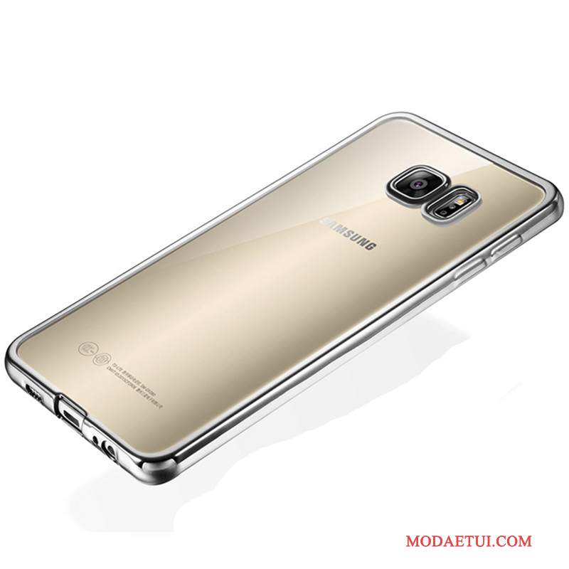 Futerał Samsung Galaxy S7 Edge Silikonowe Na Telefon Przezroczysty, Etui Samsung Galaxy S7 Edge Miękki Srebro