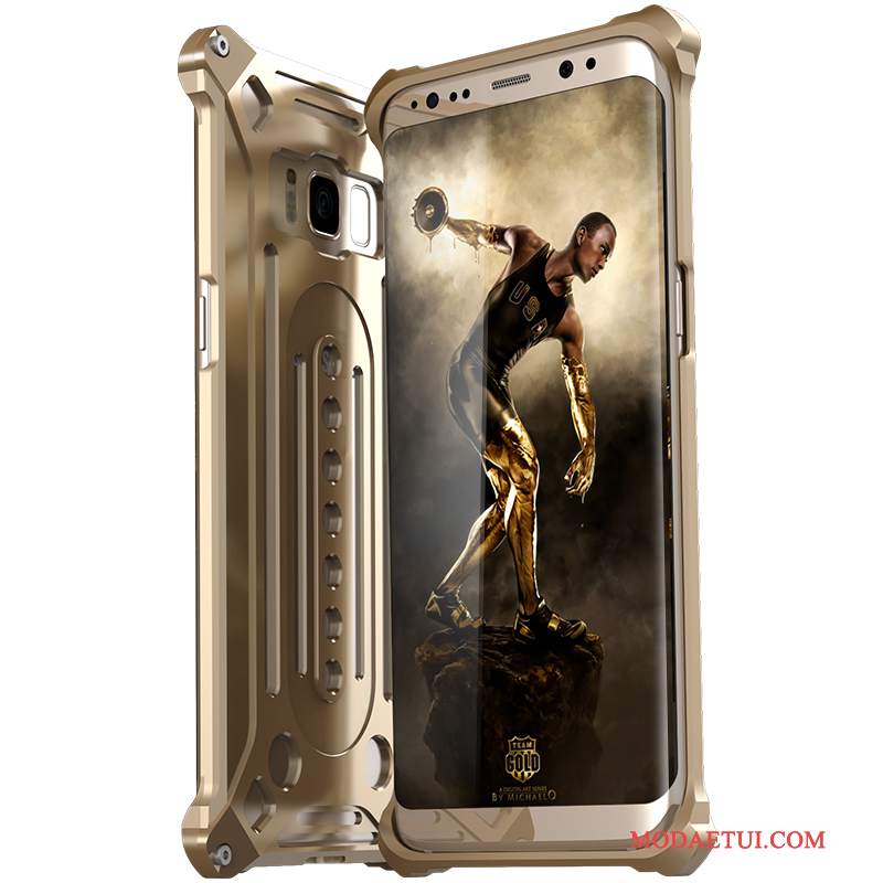 Futerał Samsung Galaxy S8+ Kreatywne Trudno Złoto, Etui Samsung Galaxy S8+ Metal Anti-fallna Telefon