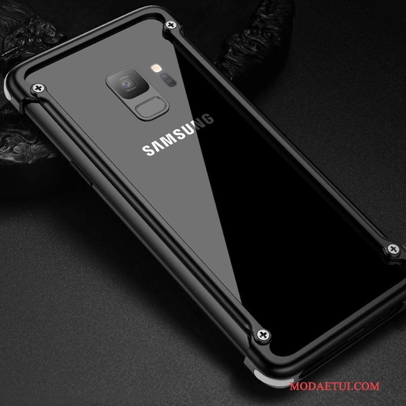 Futerał Samsung Galaxy S9+ Kreatywne Granica Modna Marka, Etui Samsung Galaxy S9+ Metal Na Telefon Czarny