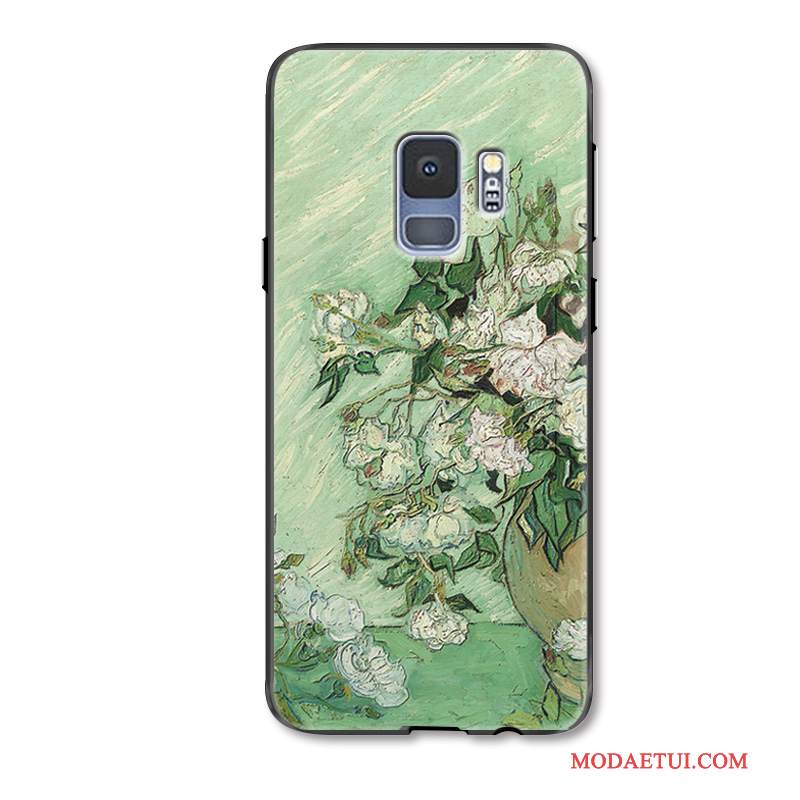 Futerał Samsung Galaxy S9+ Luksusowy Wiszące Ozdoby Różowy, Etui Samsung Galaxy S9+ Moda Kwiaty Wysoki