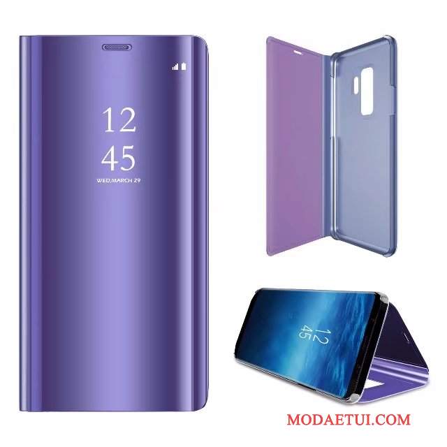 Futerał Samsung Galaxy S9+ Ochraniacz Purpurowy Lustro, Etui Samsung Galaxy S9+ Pokrowce Na Telefon Spoczynek