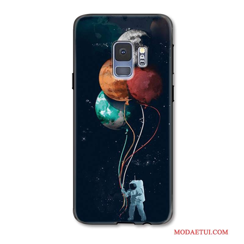 Futerał Samsung Galaxy S9 Relief Na Telefon Anti-fall, Etui Samsung Galaxy S9 Silikonowe Nubuku Czarny